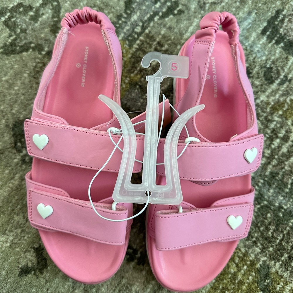 New Stoney Clover Land x Target Pink Sandals with Velcro in size 6.